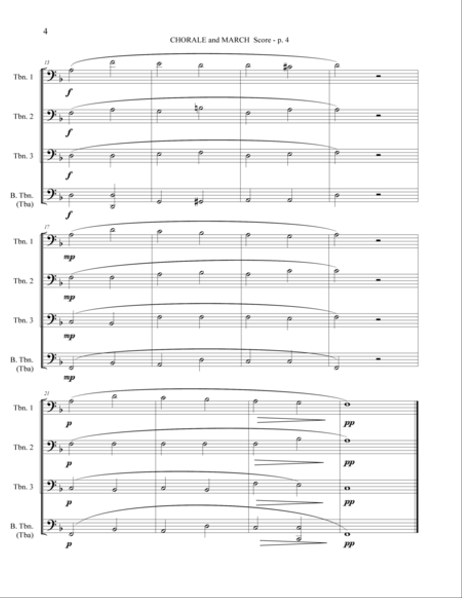 CHORALE and MARCH CHORALE and MARCH Euphonium scores gallery preview page 4