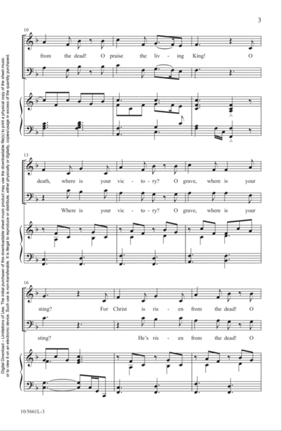 O Praise the Living King! 4-Part scores gallery preview page 3