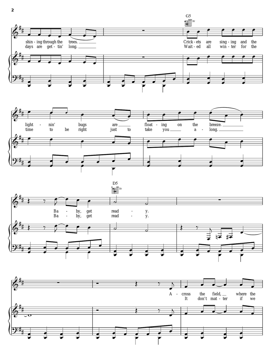 Fishin' In The Dark Piano, Vocal, Guitar scores gallery preview page 2