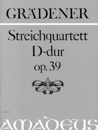 Book cover for String Quartet D major op. 39