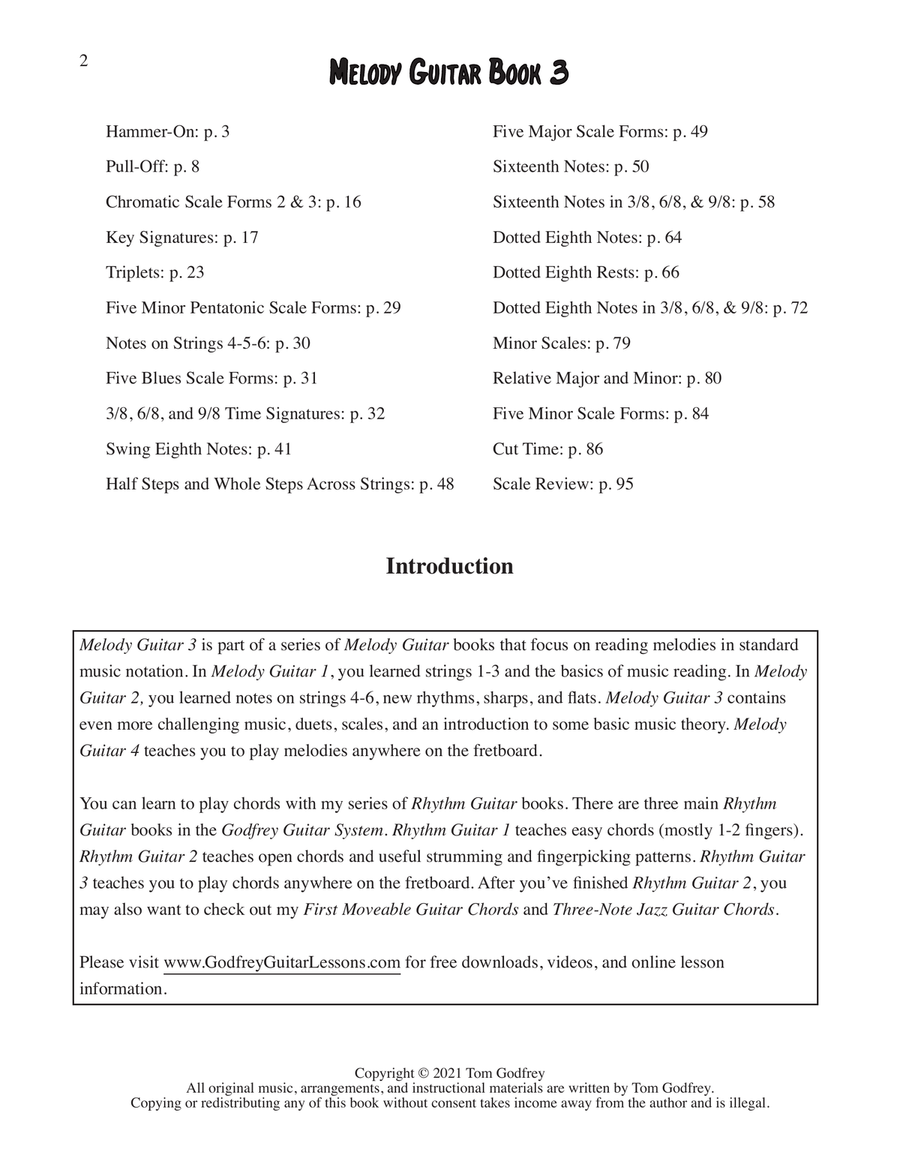 Melody Guitar Book 3: Beyond the 6th String Guitar scores gallery preview page 2