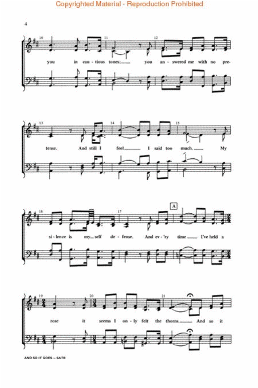 And So It Goes 4-Part scores gallery preview page 3