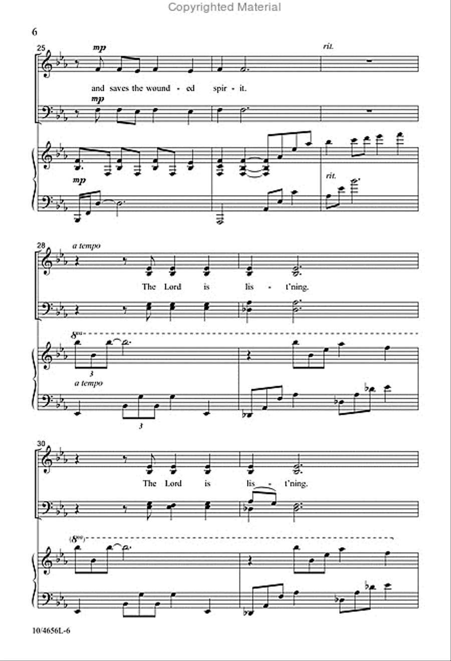 The Lord Is Listening 4-Part scores gallery preview page 6