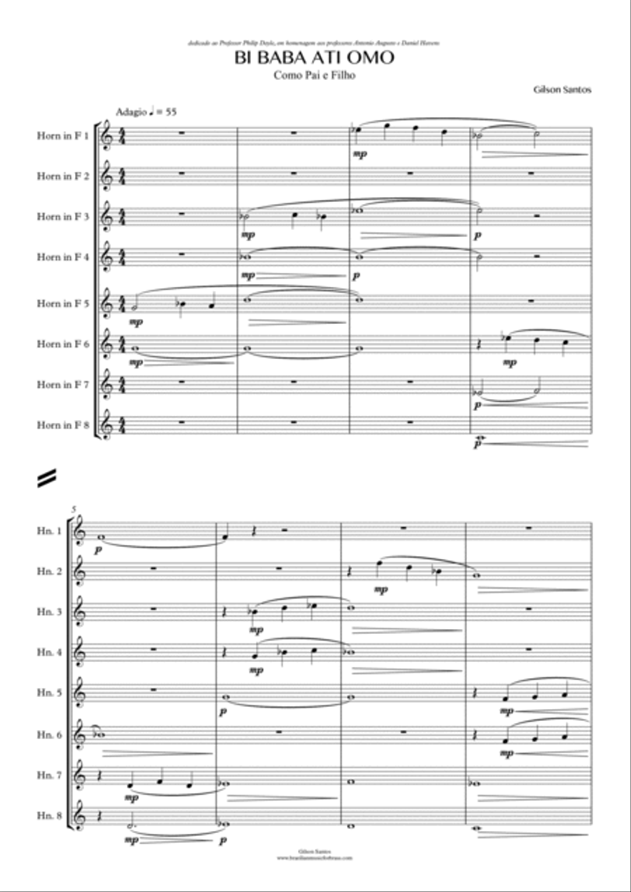 Bi Baba Ati Omo - (Como pai e Filho) (As father and son) Chamber Orchestra scores gallery preview page 5