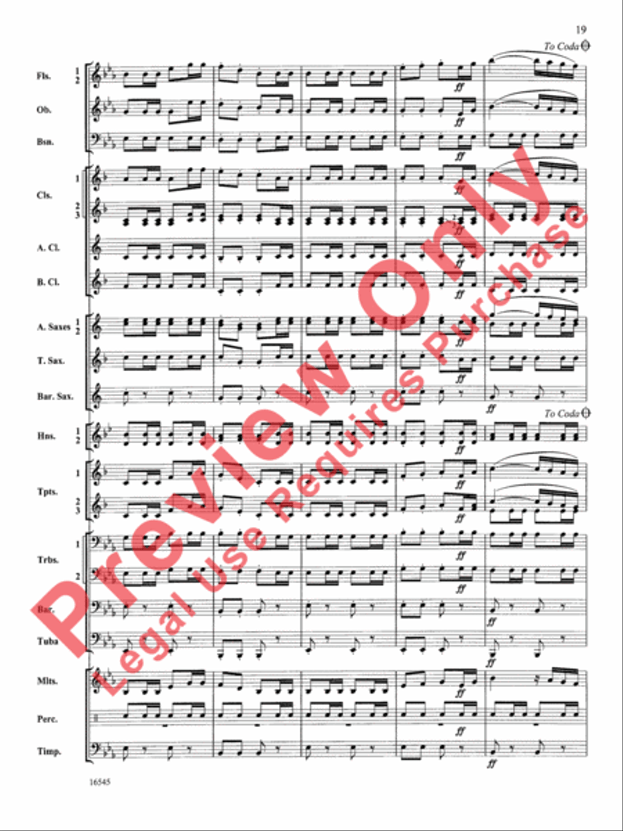 William Tell Overture Concert Band scores gallery preview page 20