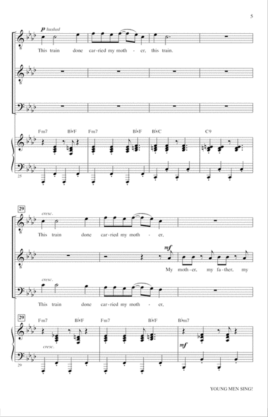 Young Men Sing (Collection) TTBB scores gallery preview page 4