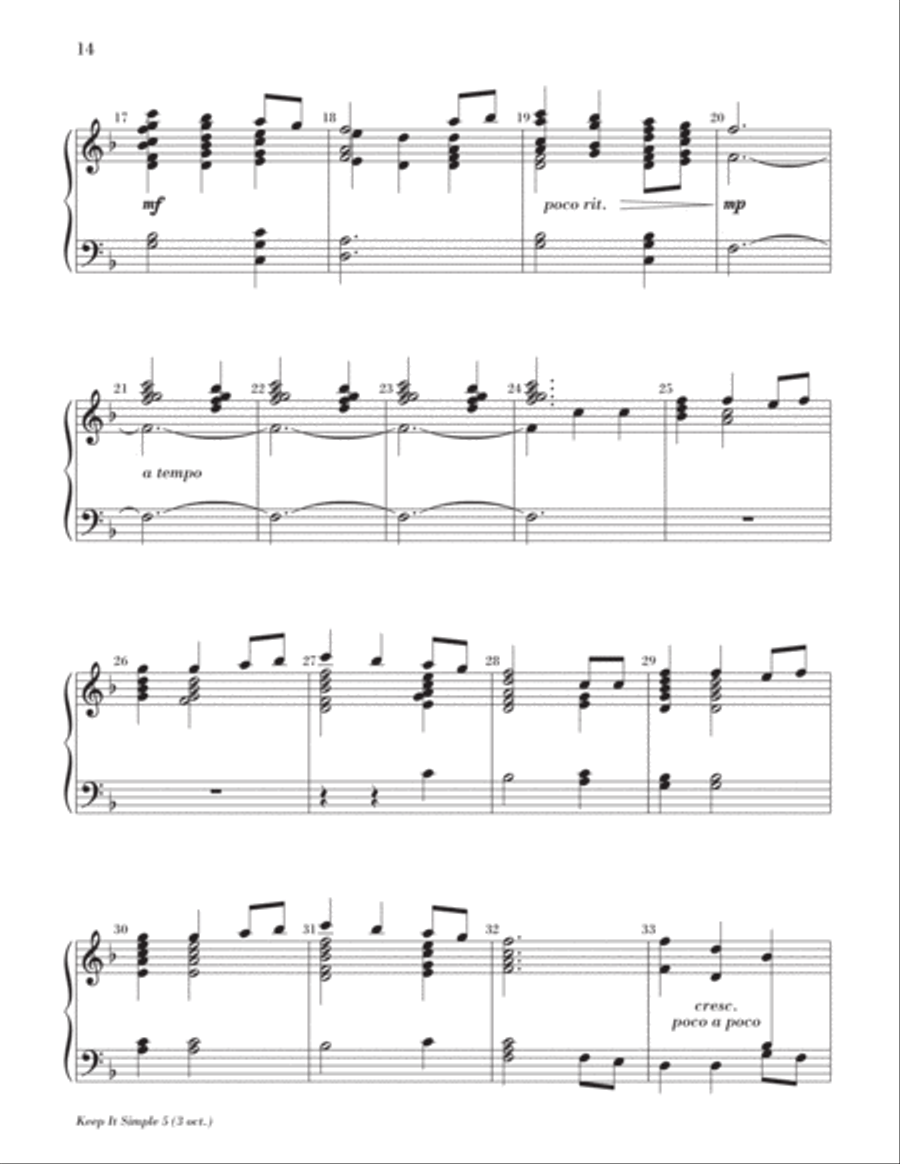 Keep It Simple 5 (Christmas Sacred and Secular) 3-Octaves scores gallery preview page 17