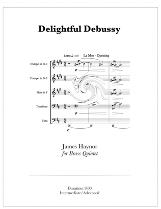 Book cover for Delightful Debussy for Brass Quintet