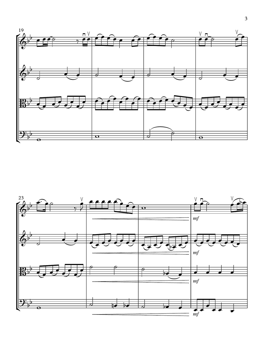Bohemian Rhapsody String Quartet scores gallery preview page 3