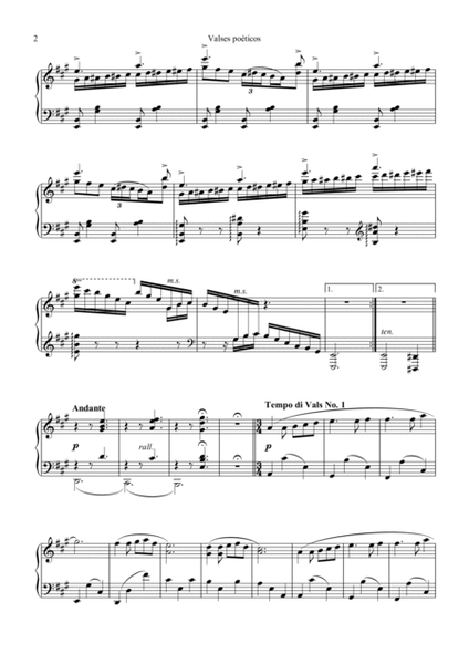 Valses poeticos Op. 10, Finale, for piano solo image number null