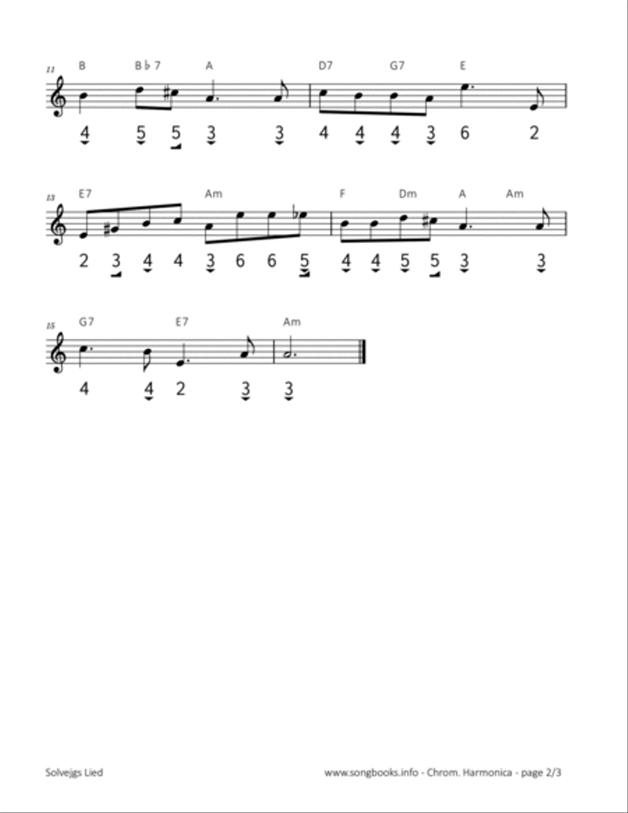 Solvejgs Lied (Edvard Grieg) Chamber Music scores gallery preview page 2