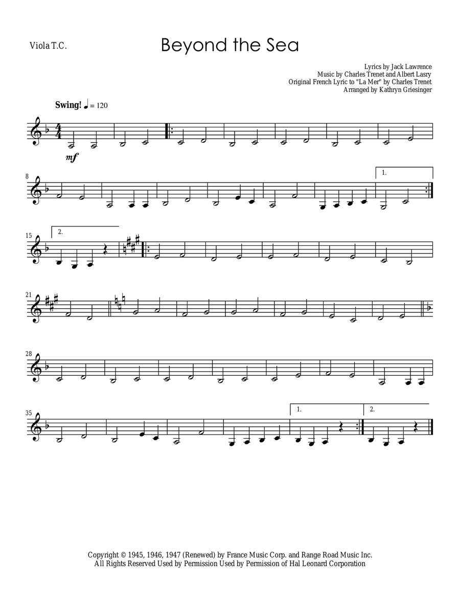 Beyond The Sea String Quartet scores gallery preview page 3