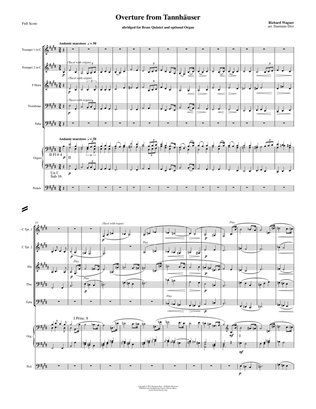 Overture from the opera Tannhauser for Brass Quintet and Organ (opt.)