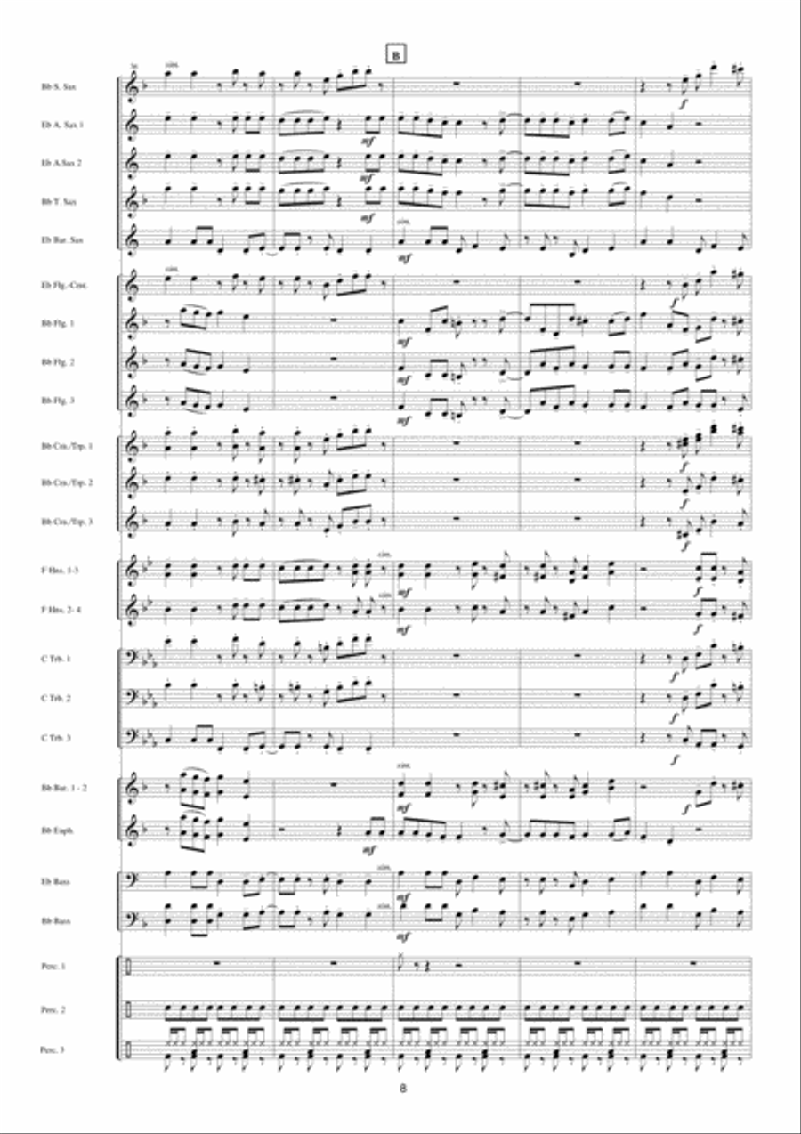 Let's Get Loud Let's Get Loud Fanfare Band scores gallery preview page 9