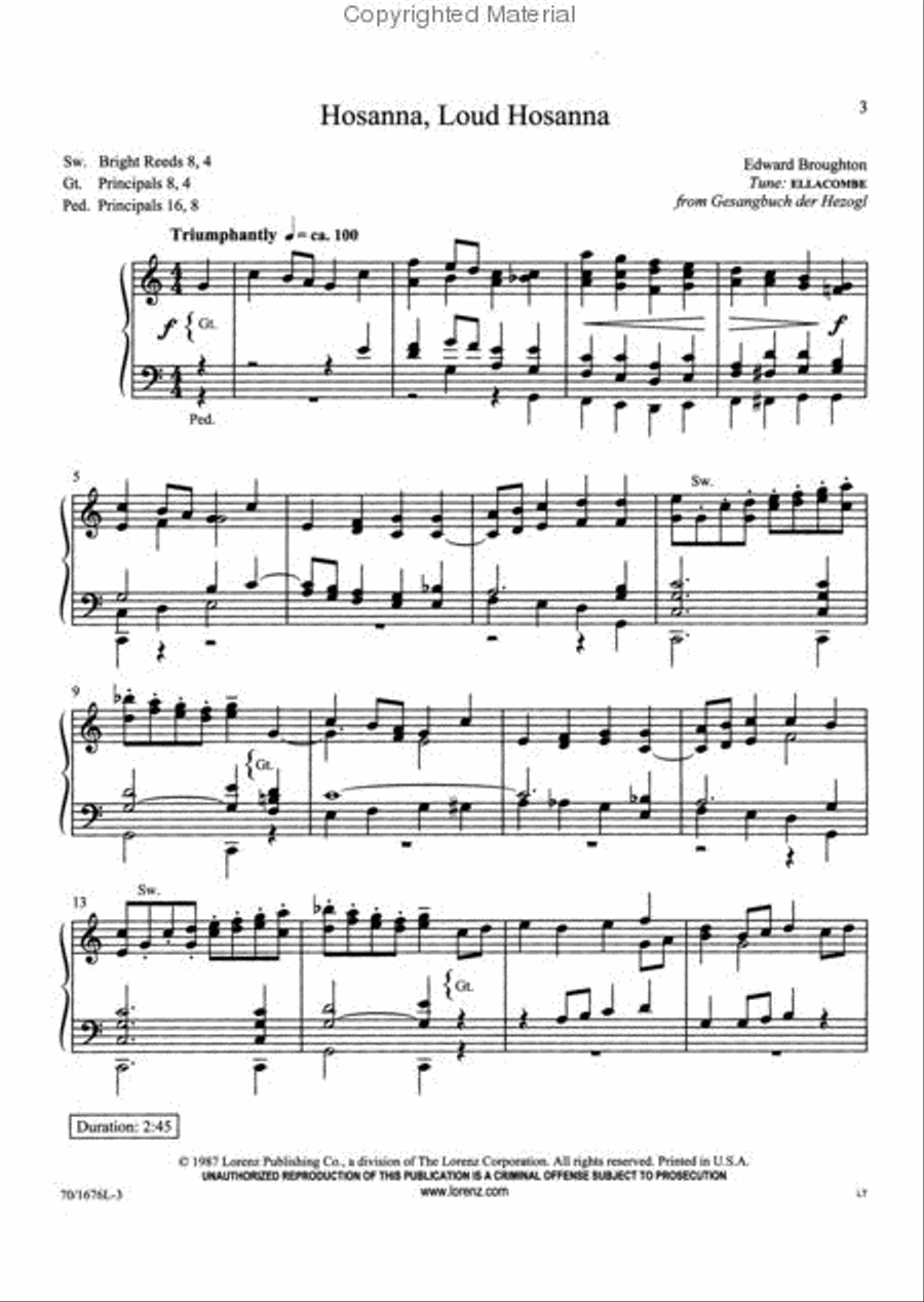 Hosannas and Alleluias Organ Solo scores gallery preview page 2