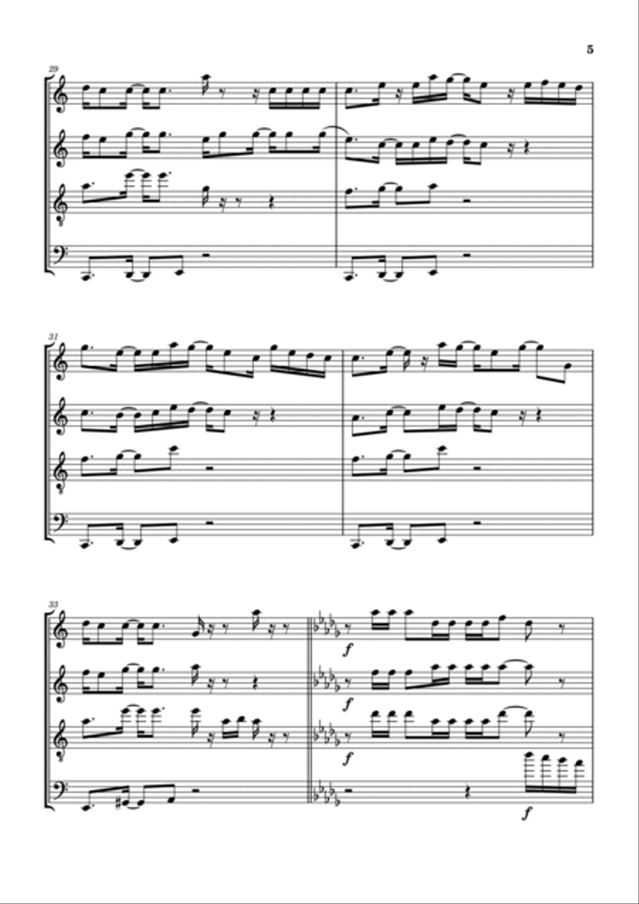 Loved By You Woodwind Quartet scores gallery preview page 6
