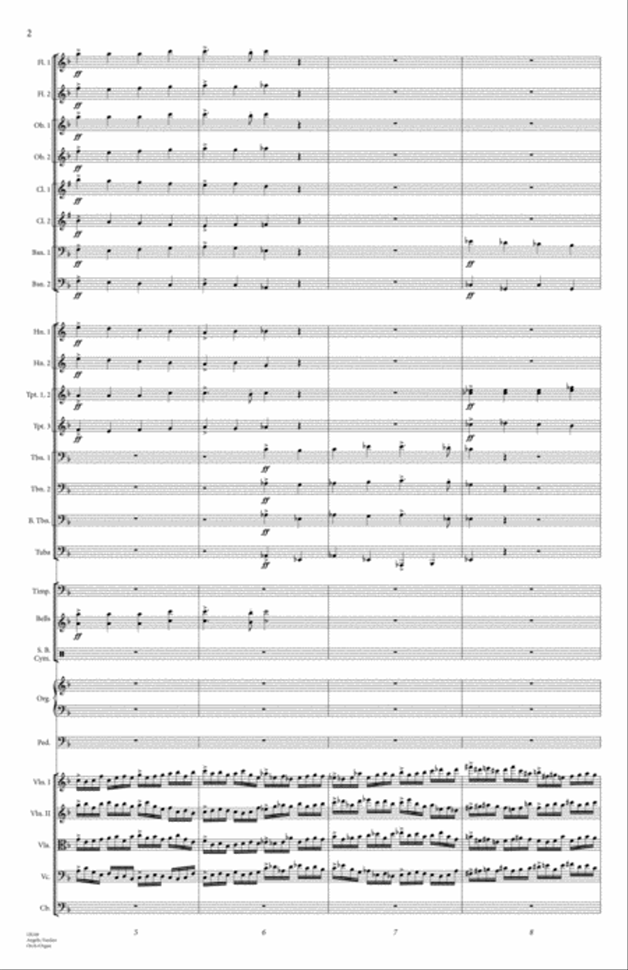 Angelic Fanfare Full Orchestra scores gallery preview page 3