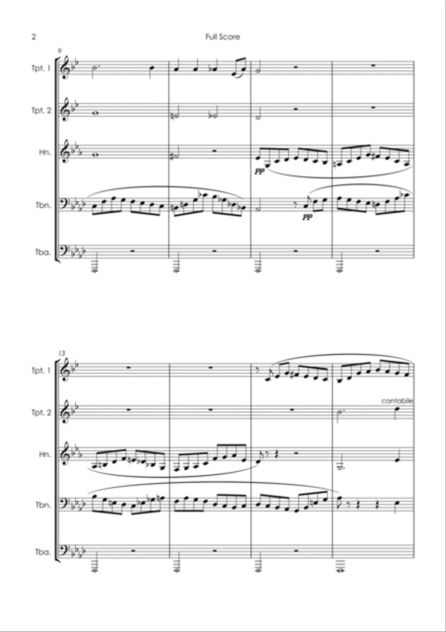 Borghild’s Dream - brass quintet Brass Quintet scores gallery preview page 4