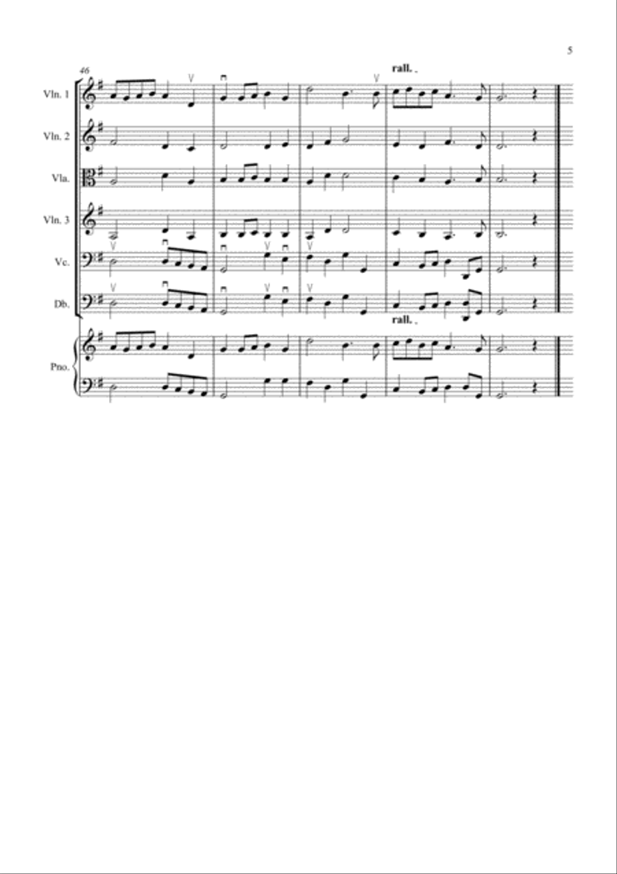 Prelude from Te Deum for String Orchestra String Quartet scores gallery preview page 5