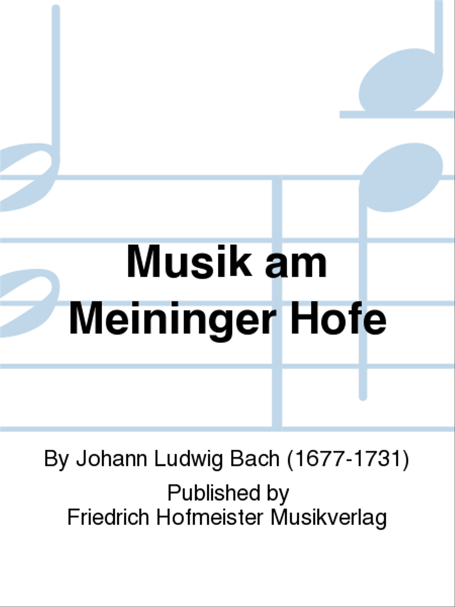 Musik am Meininger Hofe Score scores gallery preview page 1