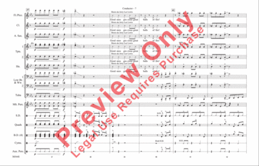 Great Balls of Fire Marching Band scores gallery preview page 8