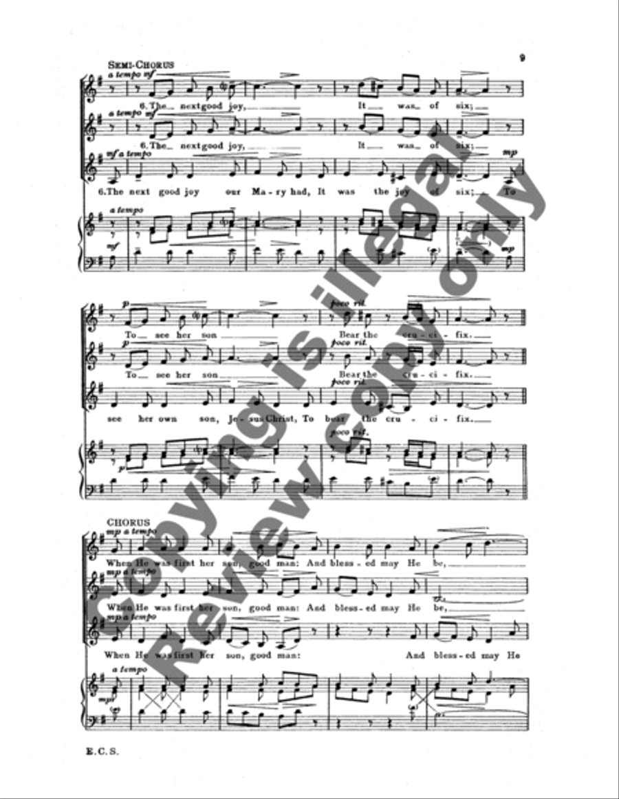 The Seven Joys of Mary The Seven Joys of Mary A Cappella scores gallery preview page 11