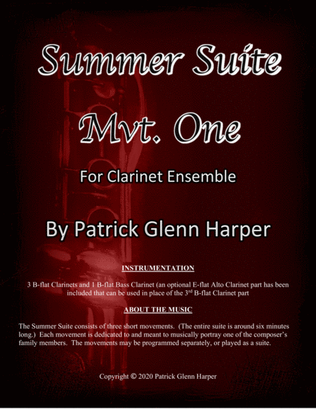 Summer Suite - Movement 1 - for Clarinet Ensemble