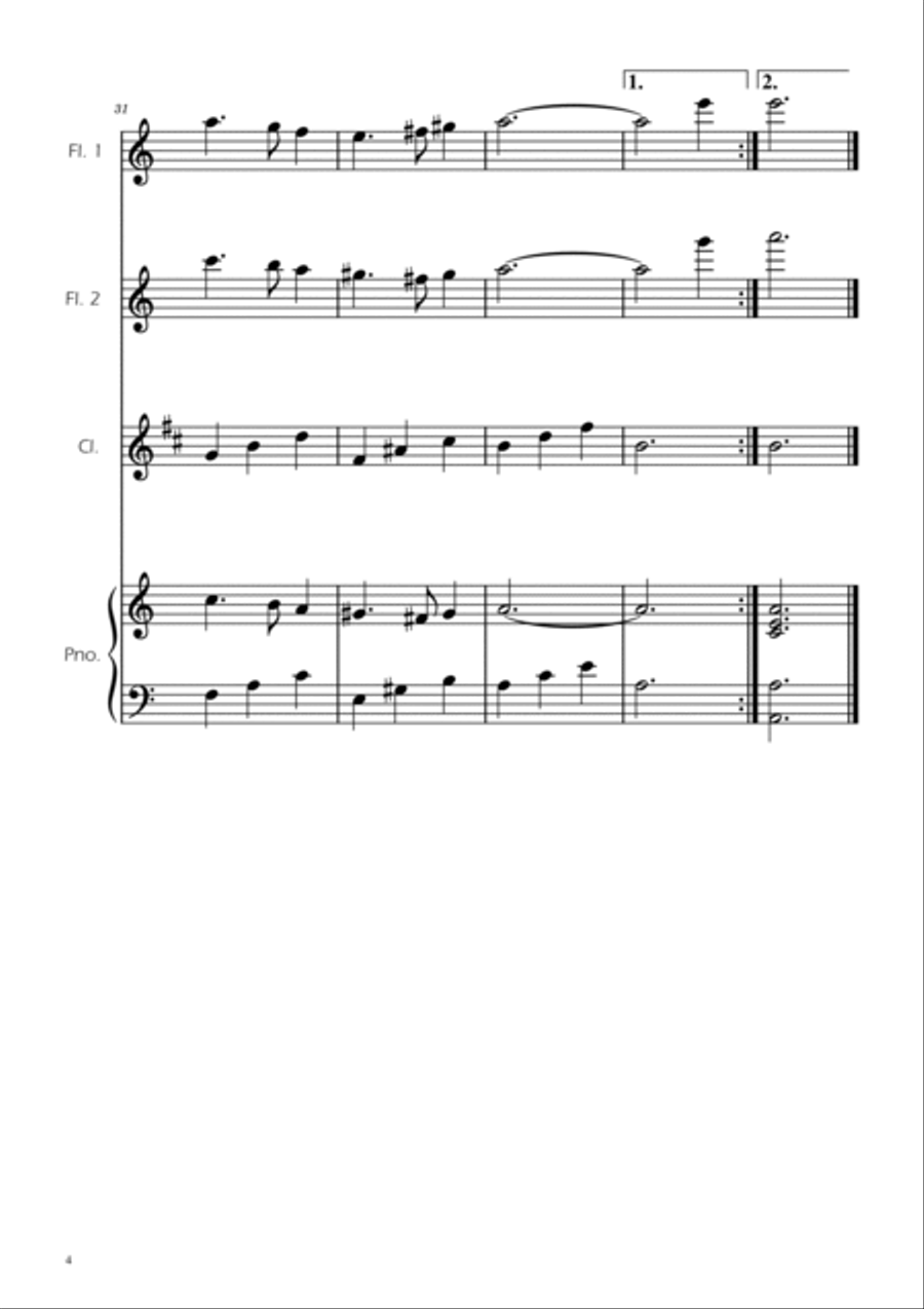 Greensleeves - Woodwind Trio w/ Piano Woodwind Trio scores gallery preview page 5
