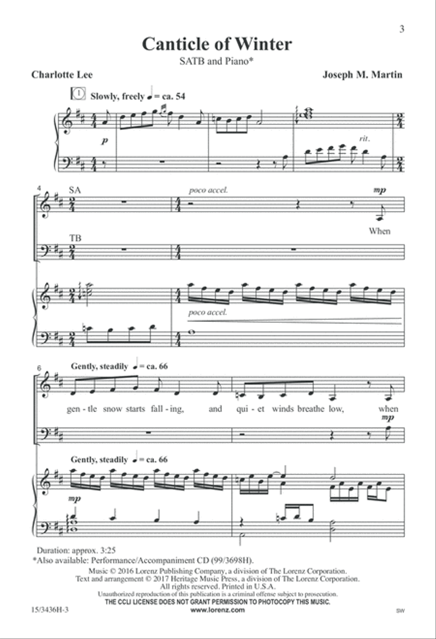 Canticle of Winter 4-Part scores gallery preview page 3