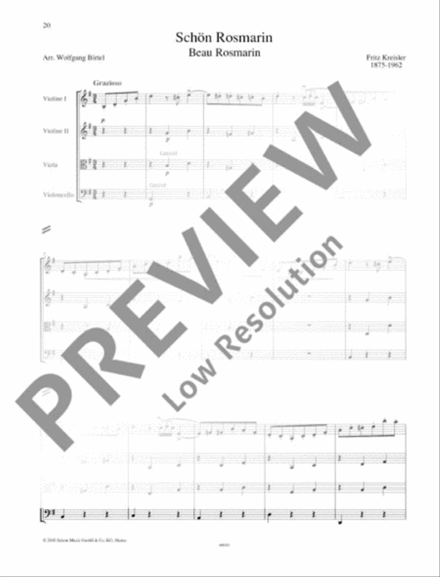 Alt-Wiener Tanzweisen String Quartet scores gallery preview page 21