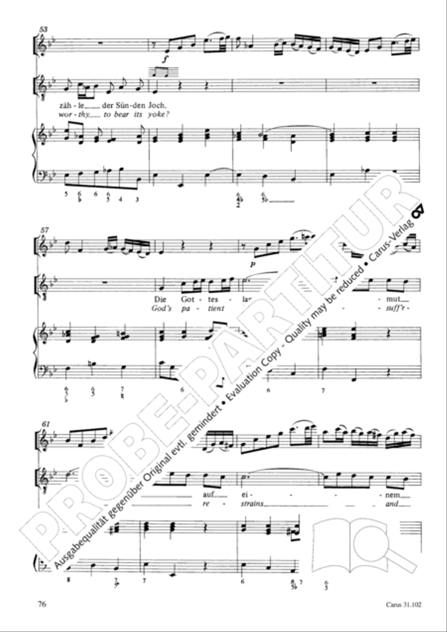 Lord God, your eyes are seeing truth in trusting (Herr, deine Augen sehen nach dem Glauben) ATB scores gallery preview page 77