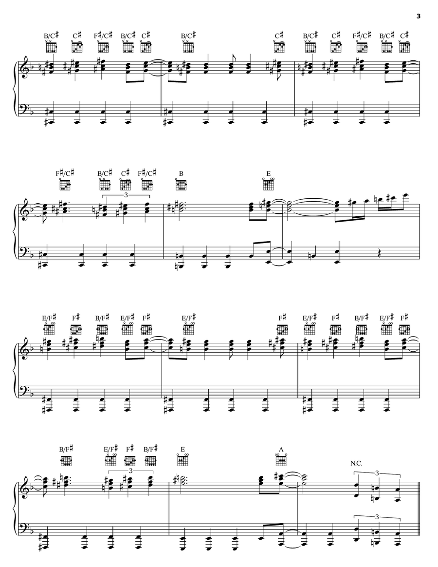 Point Of Know Return Piano, Vocal, Guitar scores gallery preview page 3
