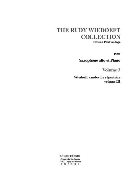 Wiedoeft Collection, Volume 3