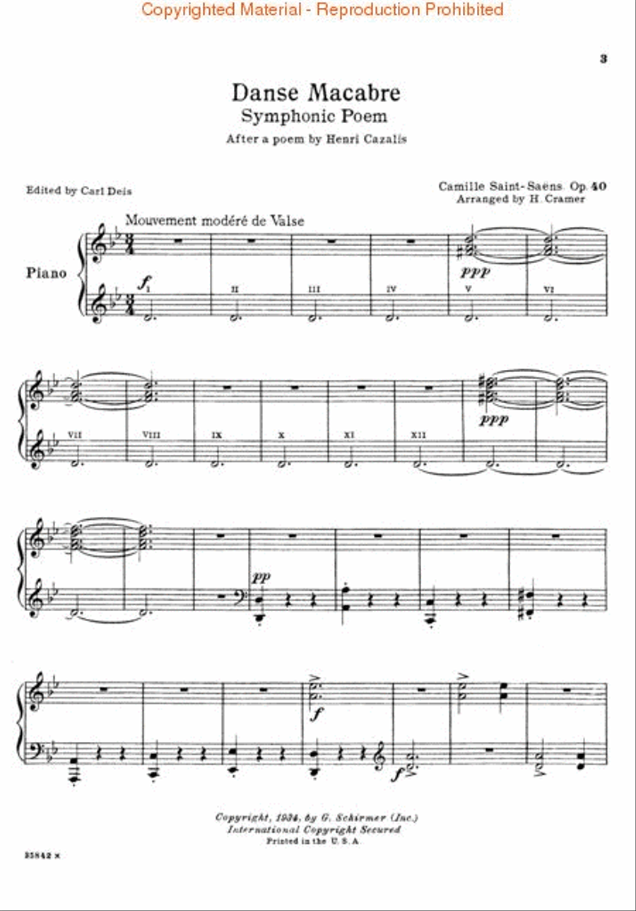 Danse Macabre Piano Solo scores gallery preview page 2