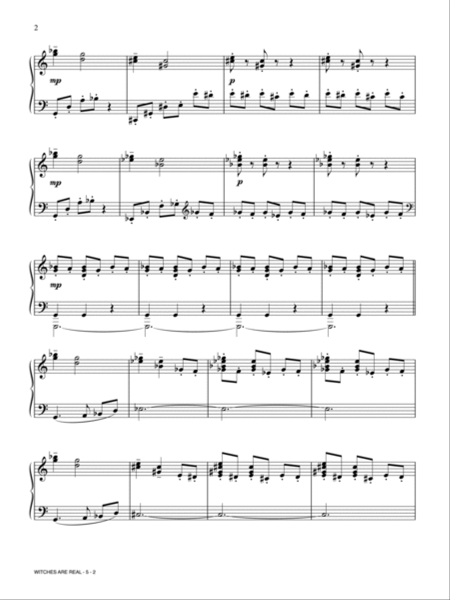 Witches Are Real (from The Witches) Piano Solo scores gallery preview page 2