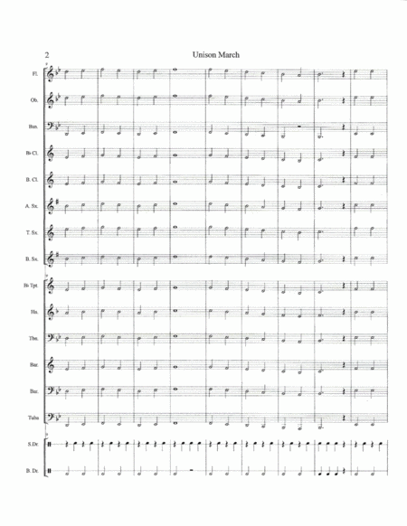 Unison March--Score image number null