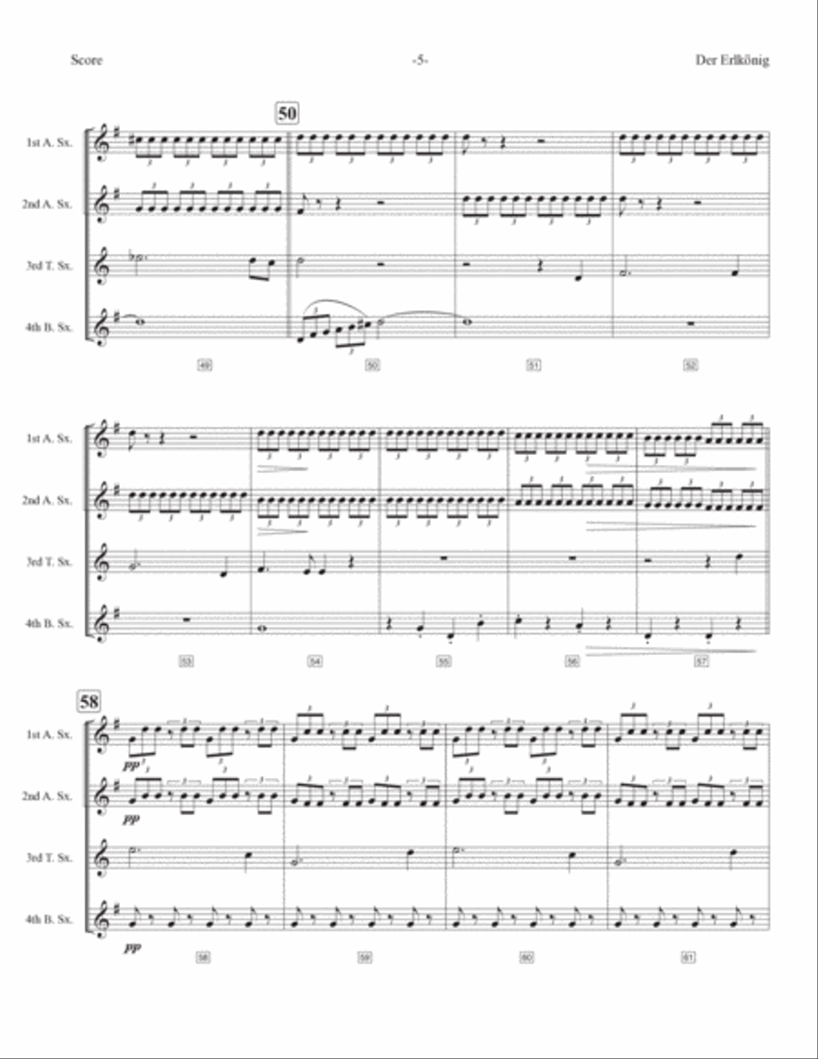 Der Erlkönig Der Erlkönig Woodwind Quartet scores gallery preview page 6