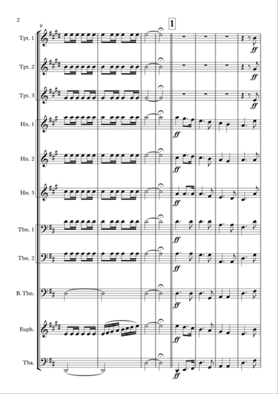 Joy to the World (Handel arr. Timothy R Wheeler) Small Ensemble scores gallery preview page 2