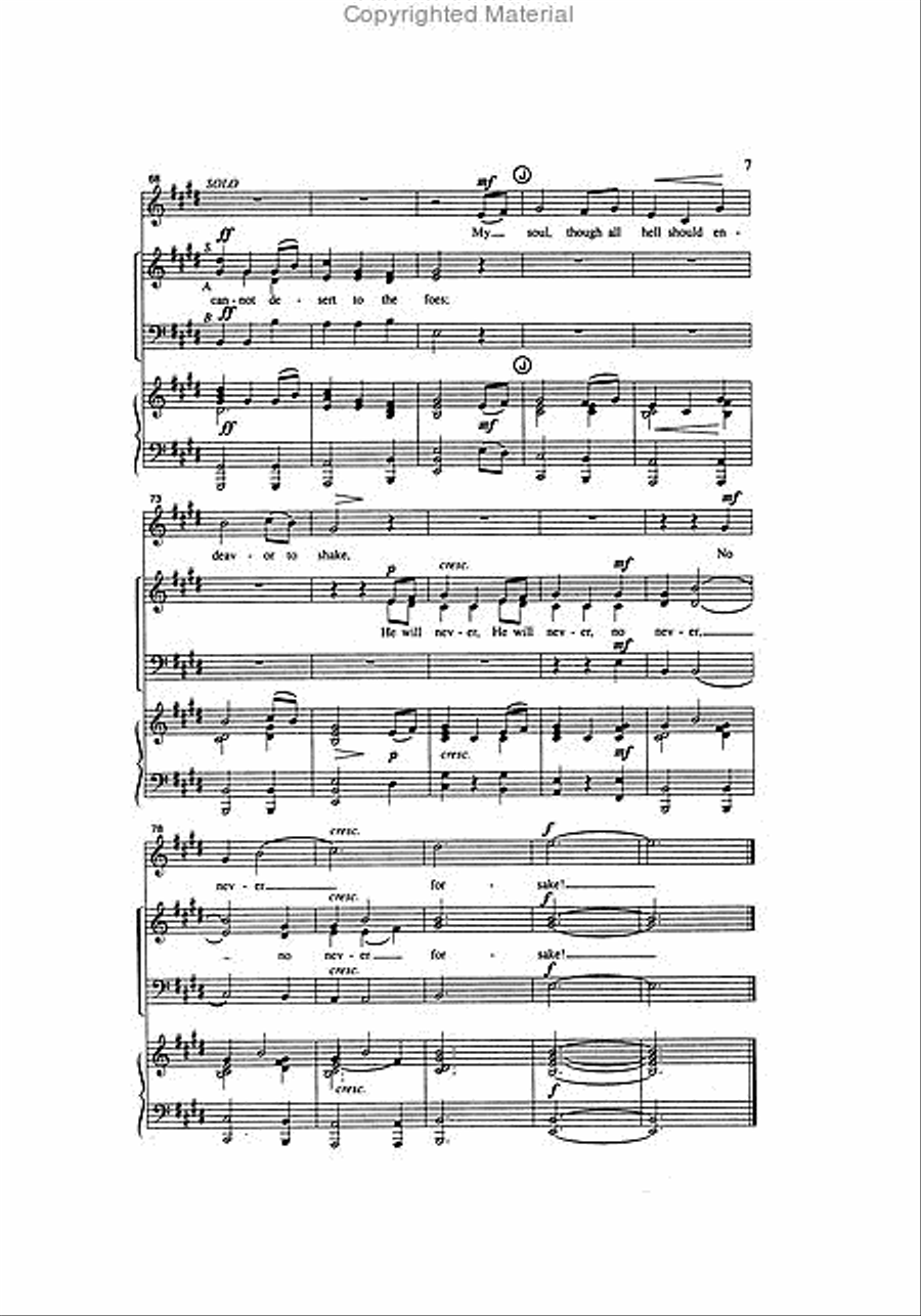 He Will Never Forsake Me - SAB 3-Part scores gallery preview page 4