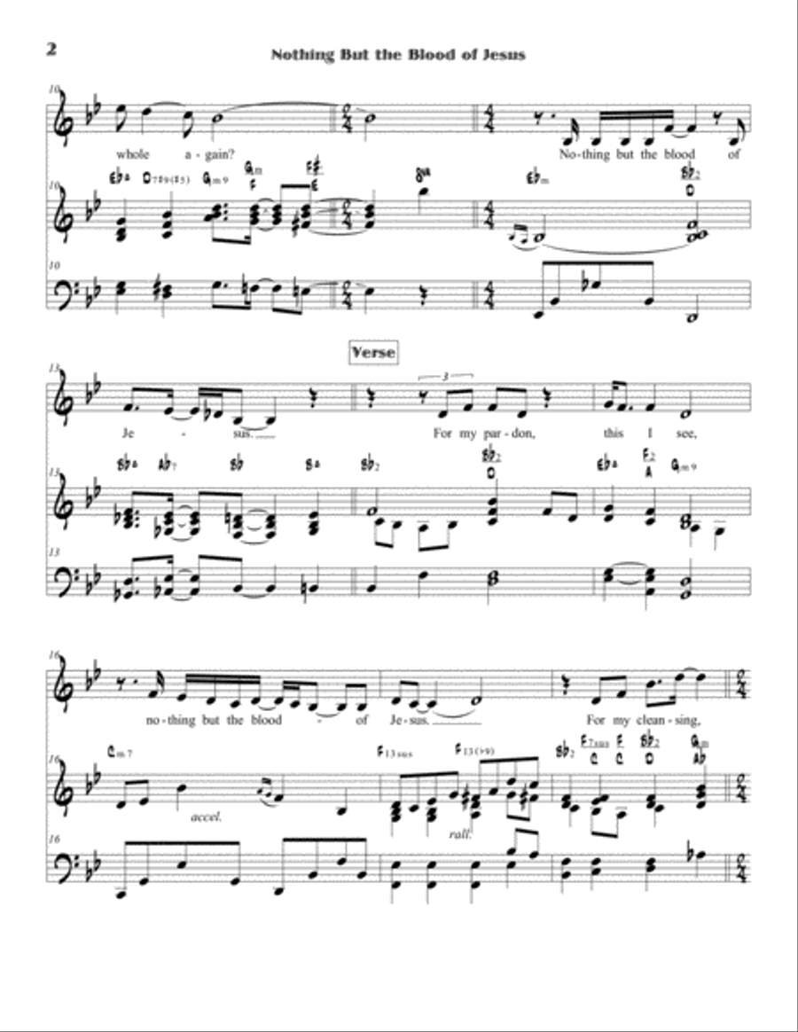 Nothing But the Blood of Jesus Choir scores gallery preview page 2