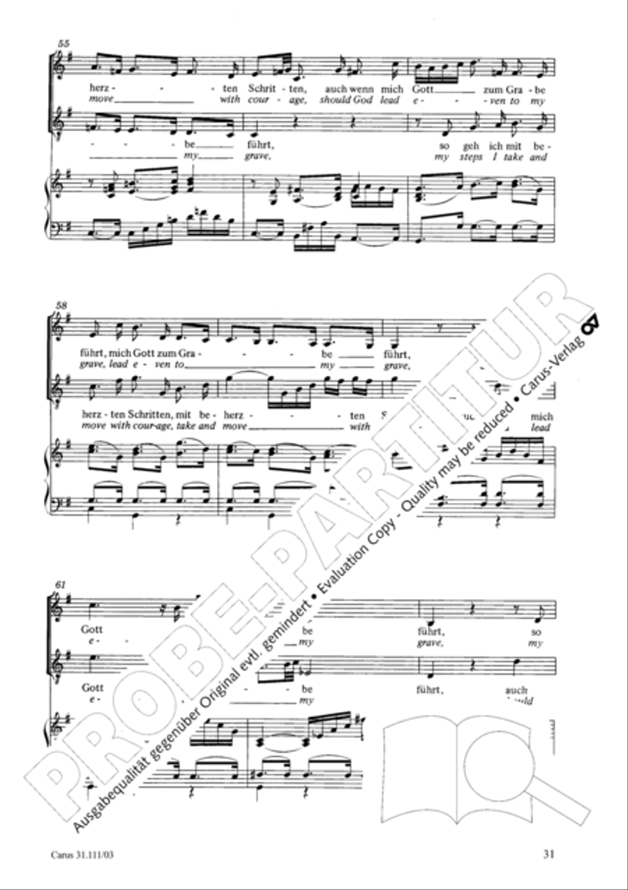 God's will is best, it shall be done (Was mein Gott will, das g'scheh allzeit) 4-Part scores gallery preview page 32