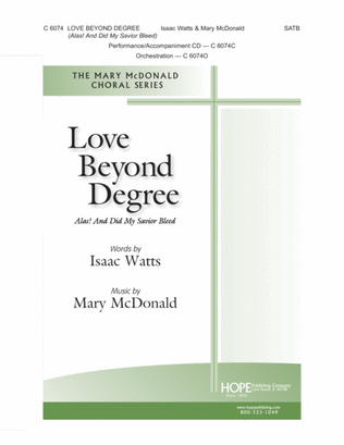 Book cover for Love Beyond Degree-SATB-Digital Download