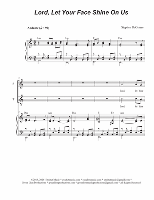 Book cover for Lord, Let Your Face Shine On Us (Vocal Quartet - (SATB)