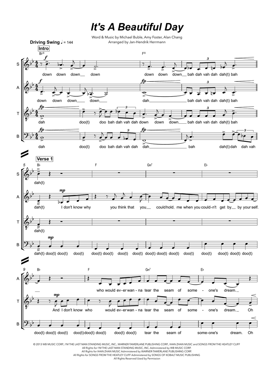 It's A Beautiful Day Divisi scores gallery preview page 1