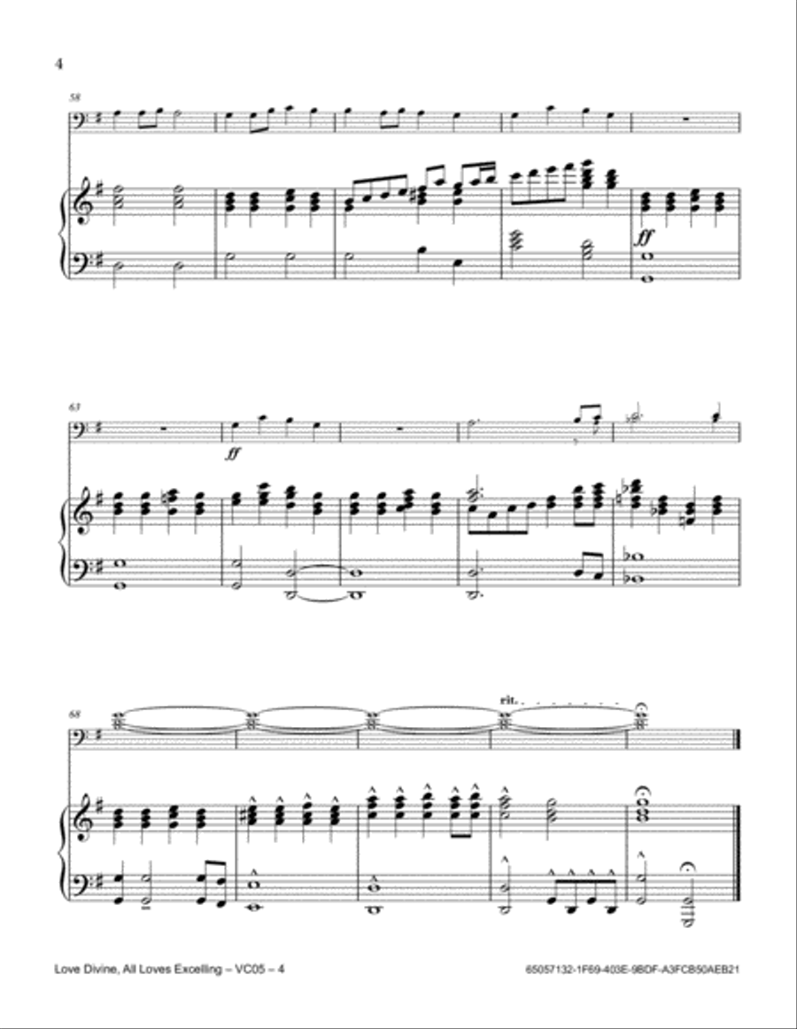 Love Divine, All Loves Excelling Piano scores gallery preview page 4
