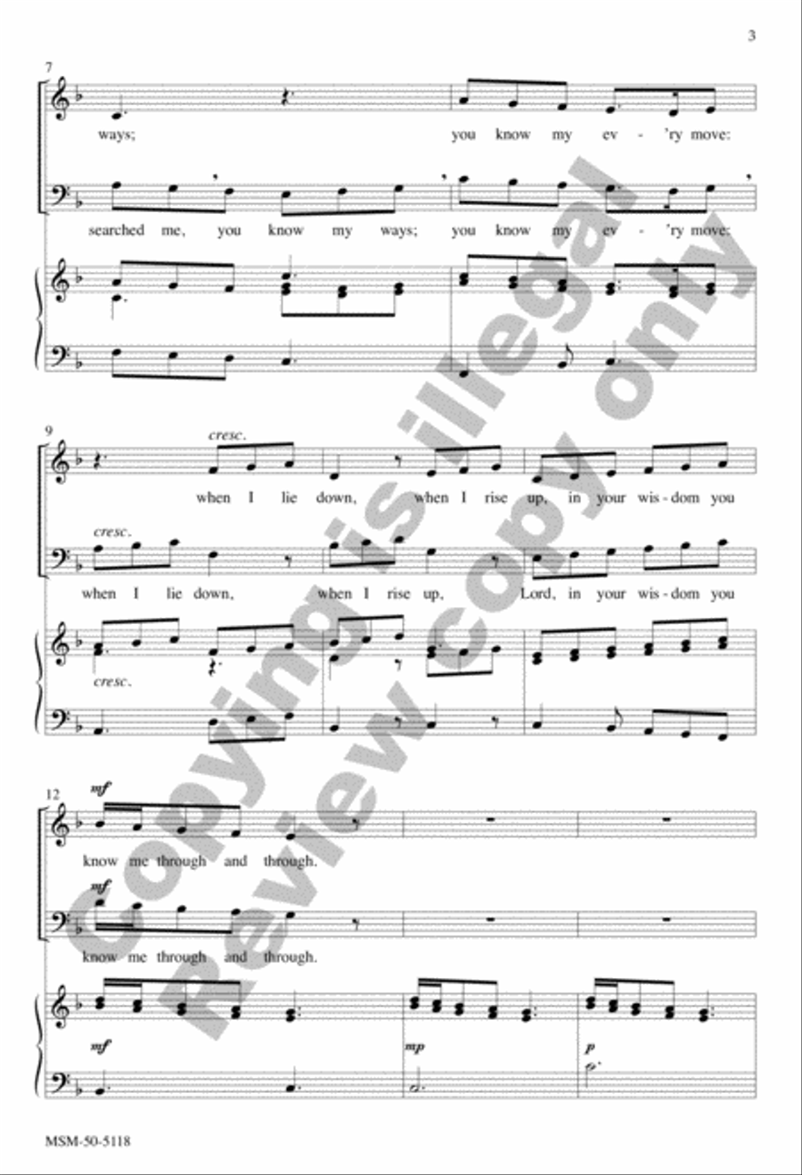 Lord, You Have Searched Me 2-Part scores gallery preview page 3