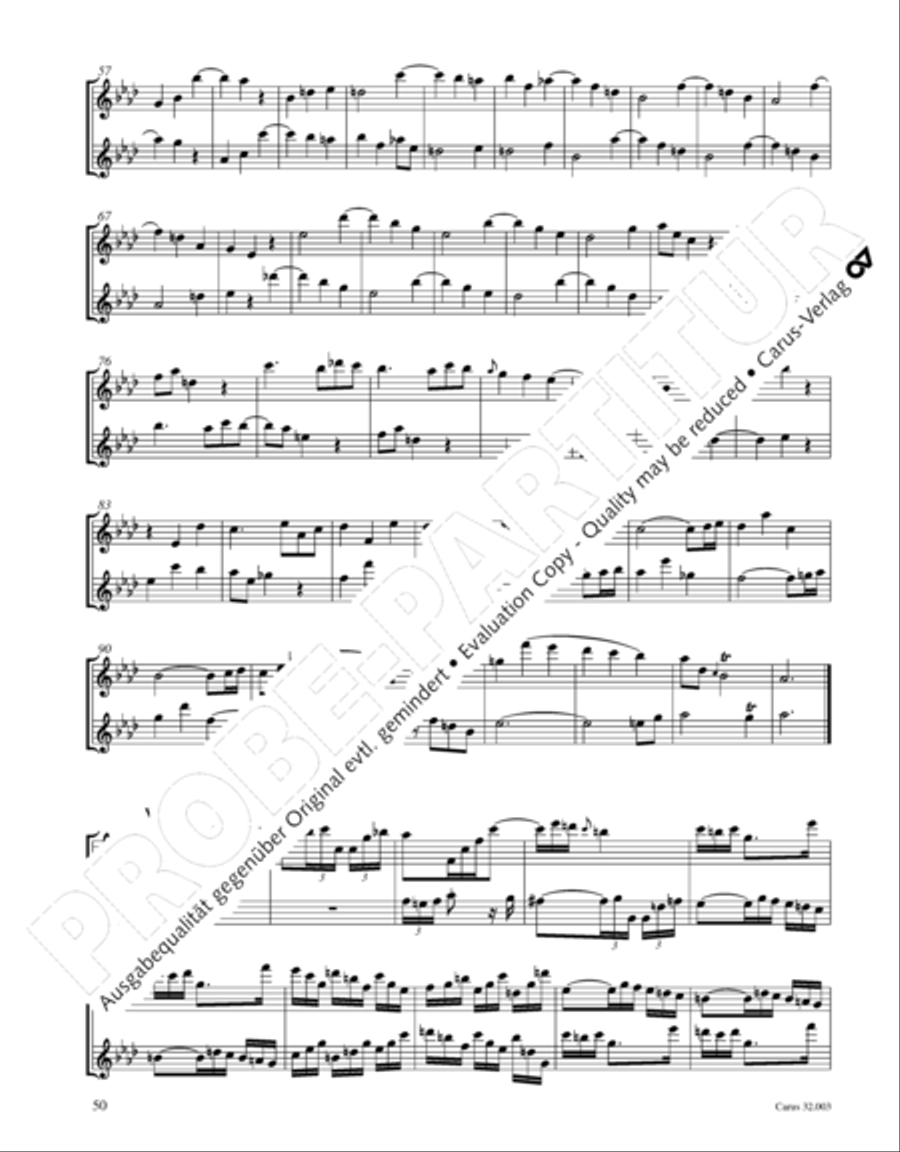 Gesamtausgabe Band 3 (Kammermusik: Duette, Solo- und Triosonaten) Score scores gallery preview page 71