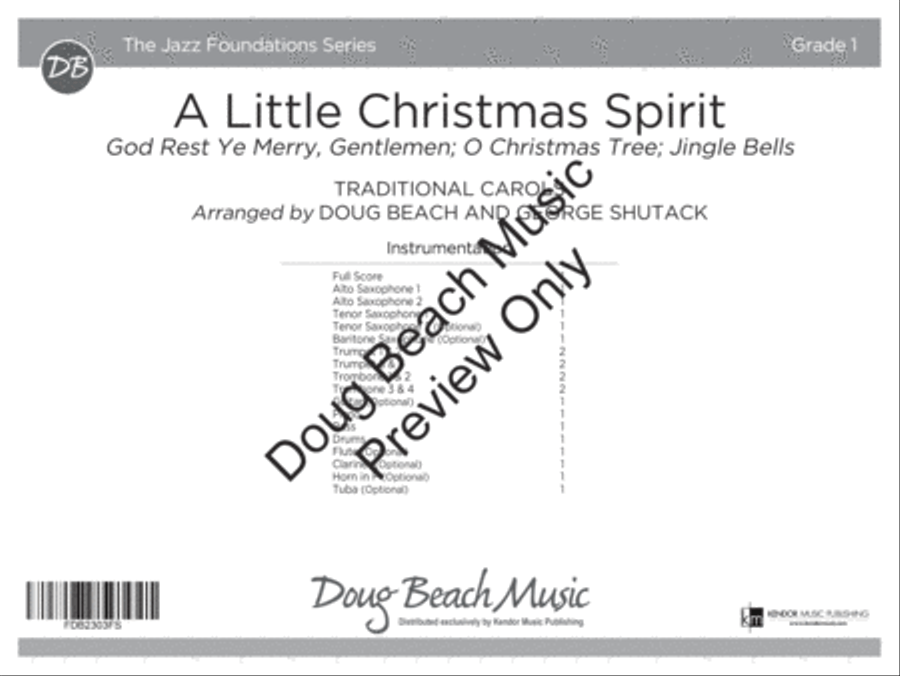 A Little Christmas Spirit Jazz Ensemble scores gallery preview page 2