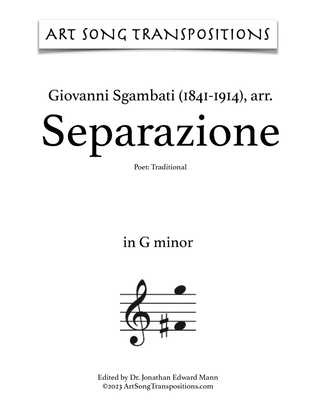 SGAMBATI, arr.: Separazione (transposed to G minor)