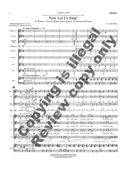Now Let Us Sing! (SSAA Full Score)
